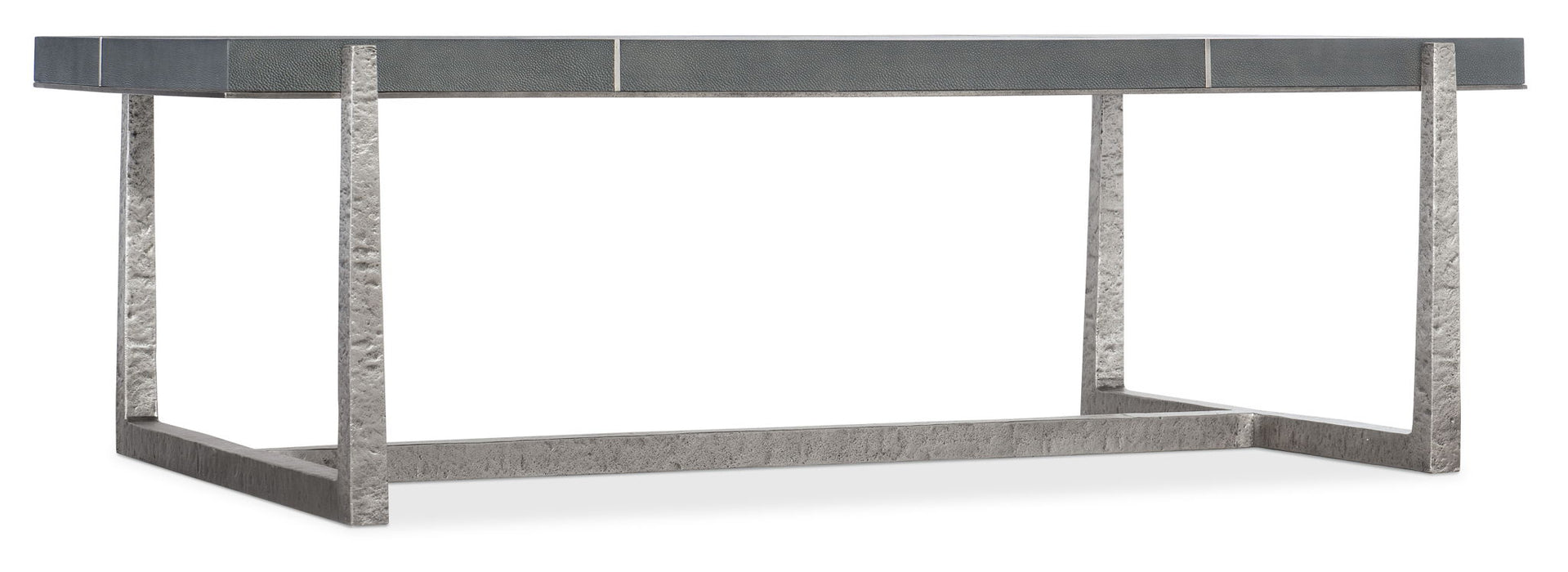 Chapman - Mixed Media Rectangle Cocktail Table - Pearl Silver / Dark Gray