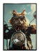 Wind Rider Cat - 21" x 29" Framed Wall Art - Black - Albert's Furniture (Wayne, MI)