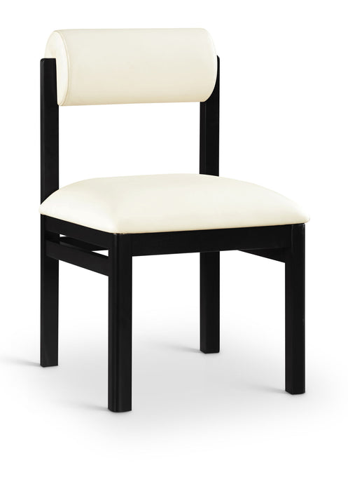 Roundhill - Faux Leather Dining Chair (Set of 2) - Black Frame