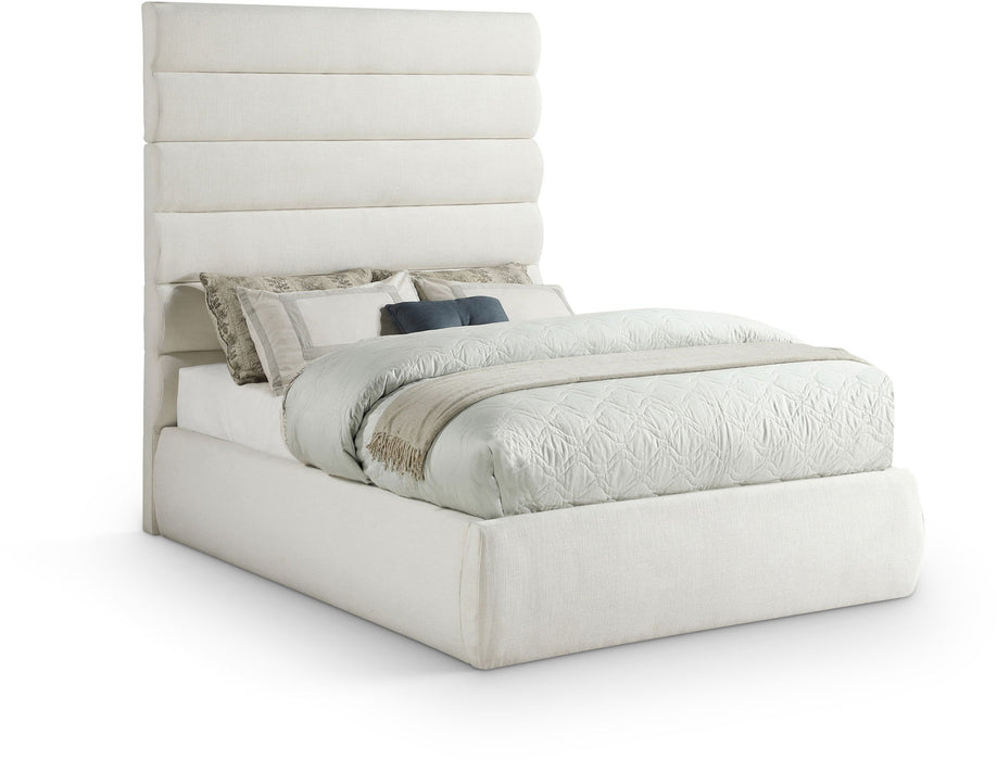 Adam - Linen Fabric Bed With 70.5" Headboard