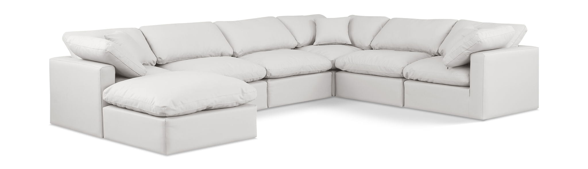 Indulge - Faux Leather 7 Piece Modular Sectional