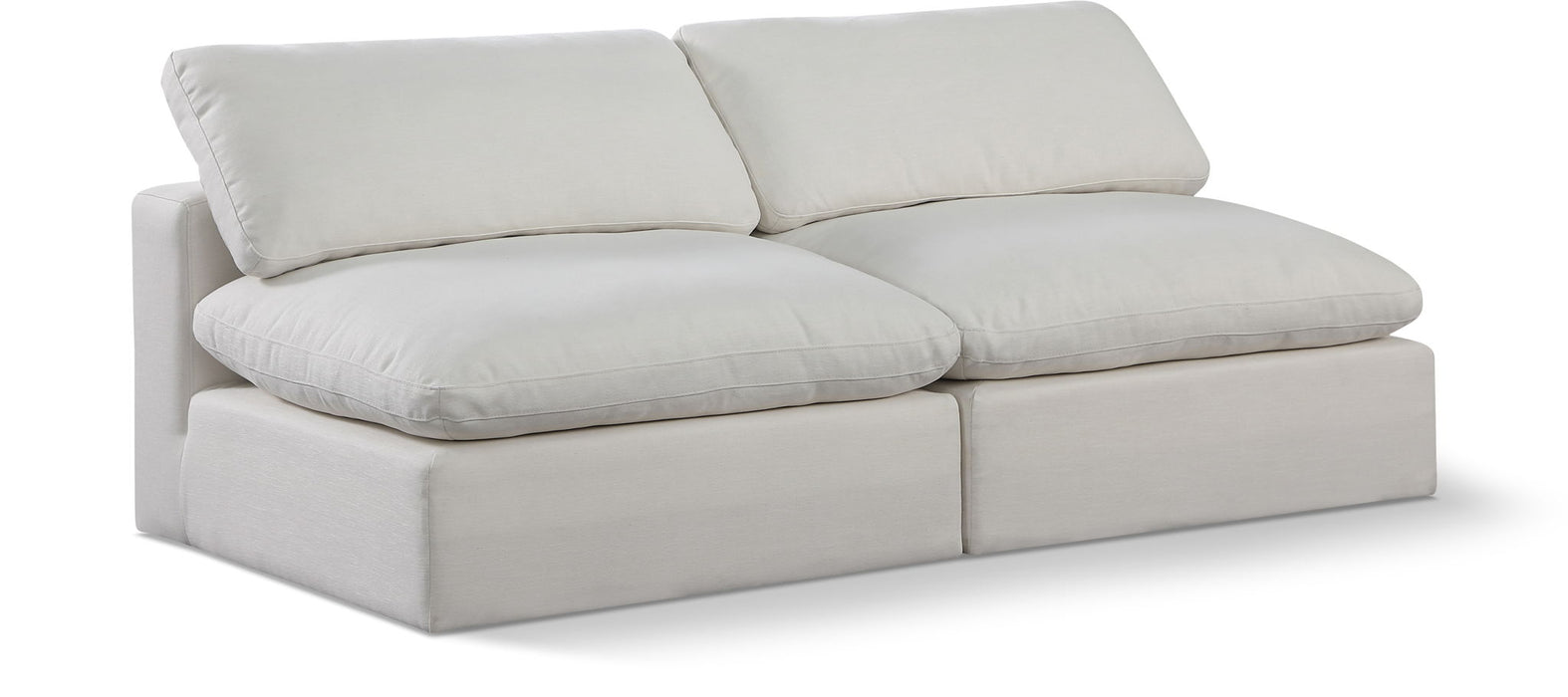 Comfy - Linen Modular Armless Sofa 2 Seats