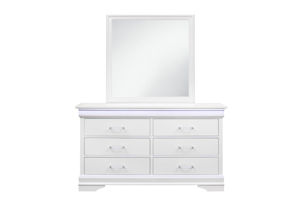 Charlie - Dresser With LED - White