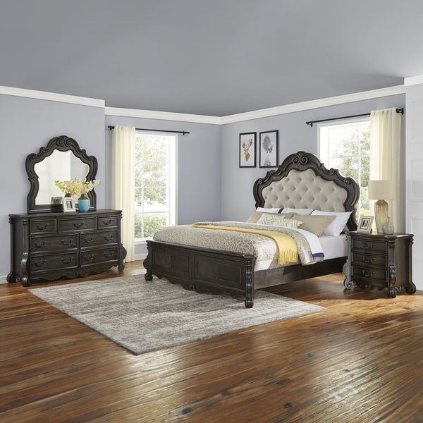 Rhapsody - 5 Piece King Bedroom Set - Dark Brown