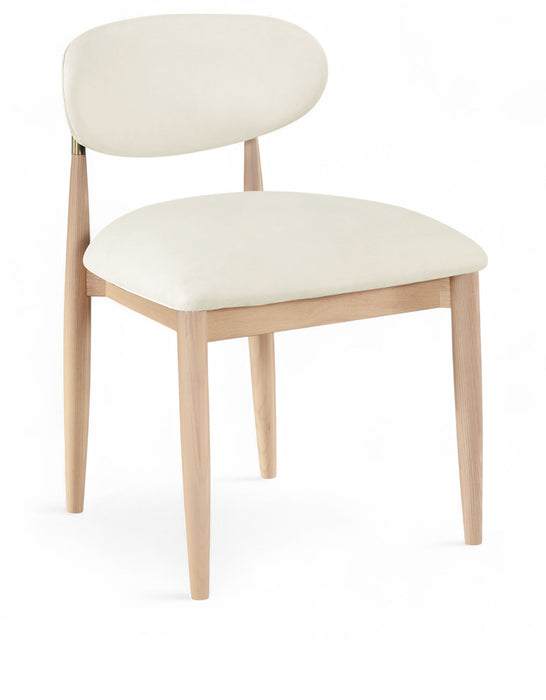 Riccio - Faux Leather Dining Side Chair (Set of 2) - Natural Frame