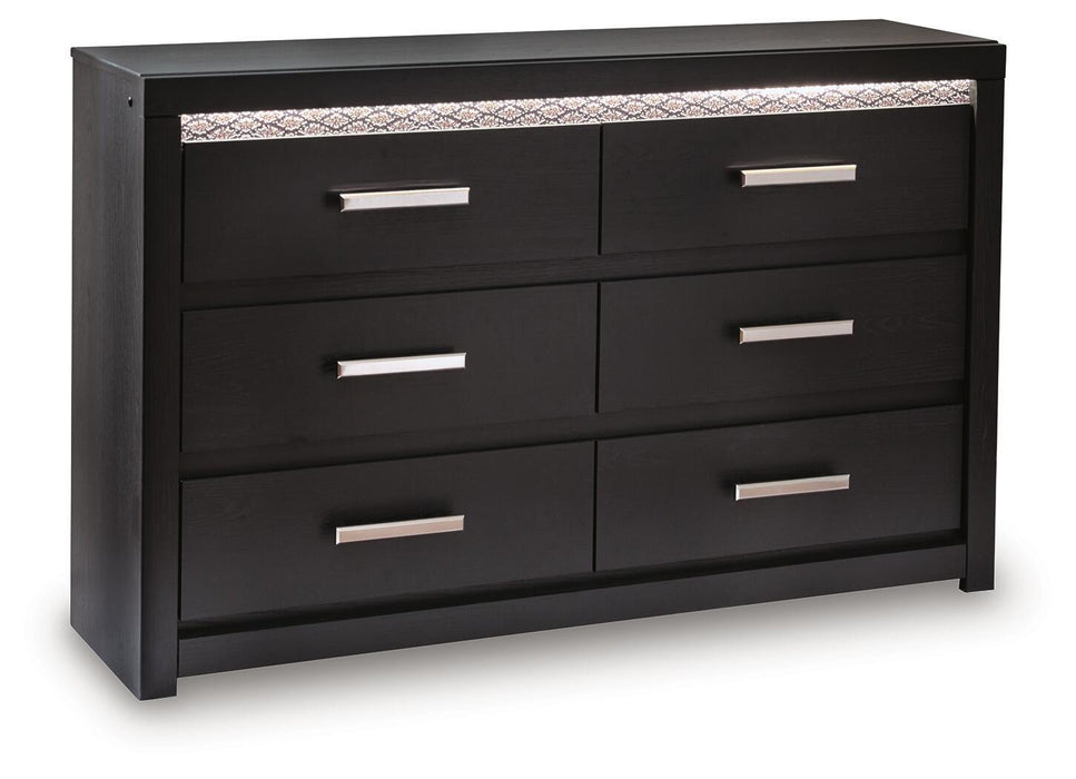 Shoralli - Six Drawer Dresser - Black