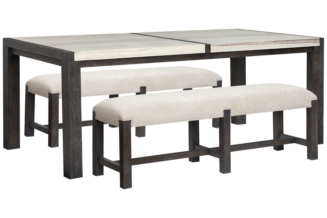 Plum Creek - 3 Piece Rectangular Dining Table Set