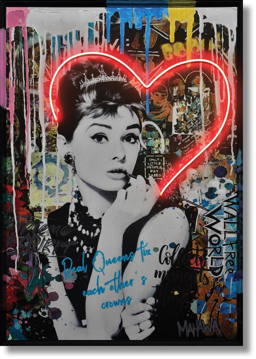 Radiant Muse Heart - 33" x 48" Framed Wall Art - Pink - Albert's Furniture (Wayne, MI)