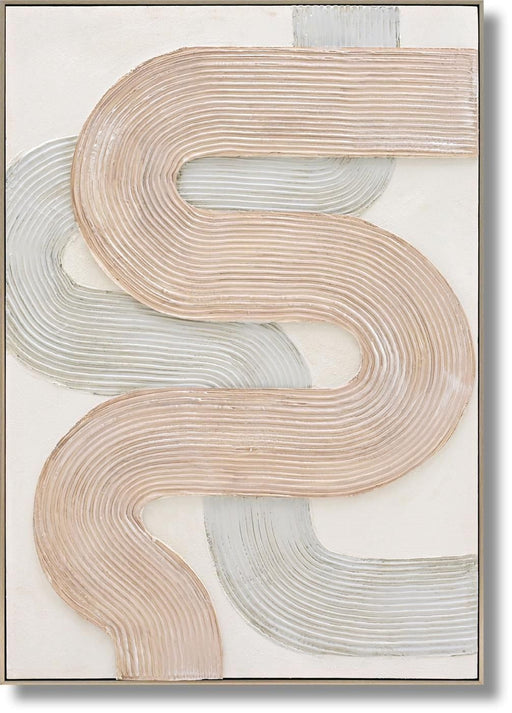 Serene Uplift - 28" x 40" Framed Wall Art - Beige - Albert's Furniture (Wayne, MI)