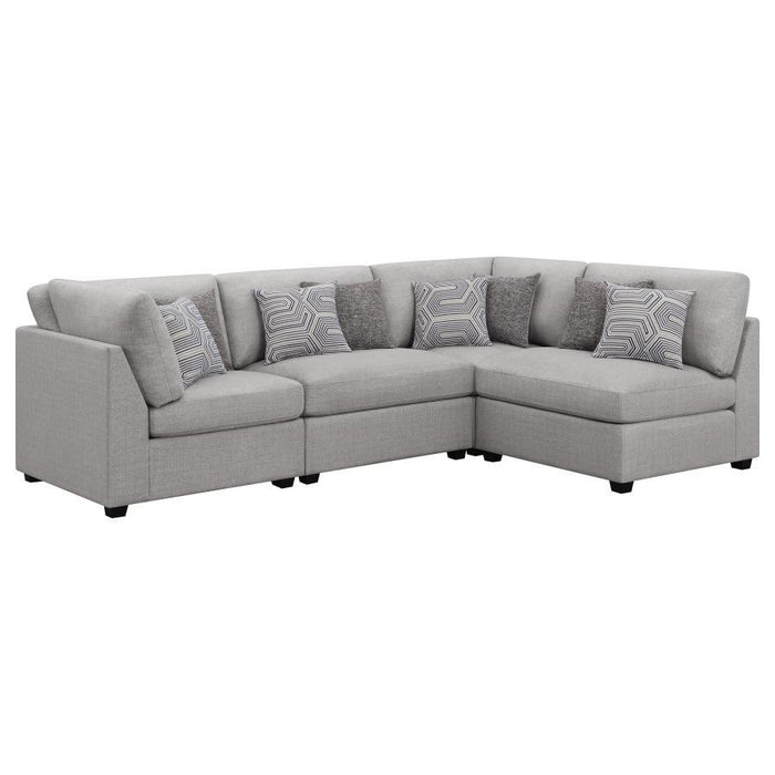 Cambria - 4 Piece Upholstered Modular Sectional Sofa - Gray