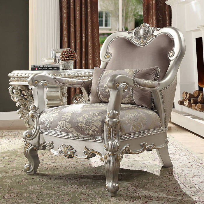 HD-372 - Chair - Silver With Gold Highlight