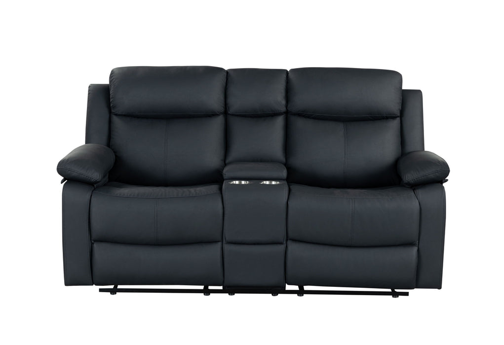 U6026 - Reclining Sofa With LED - Black