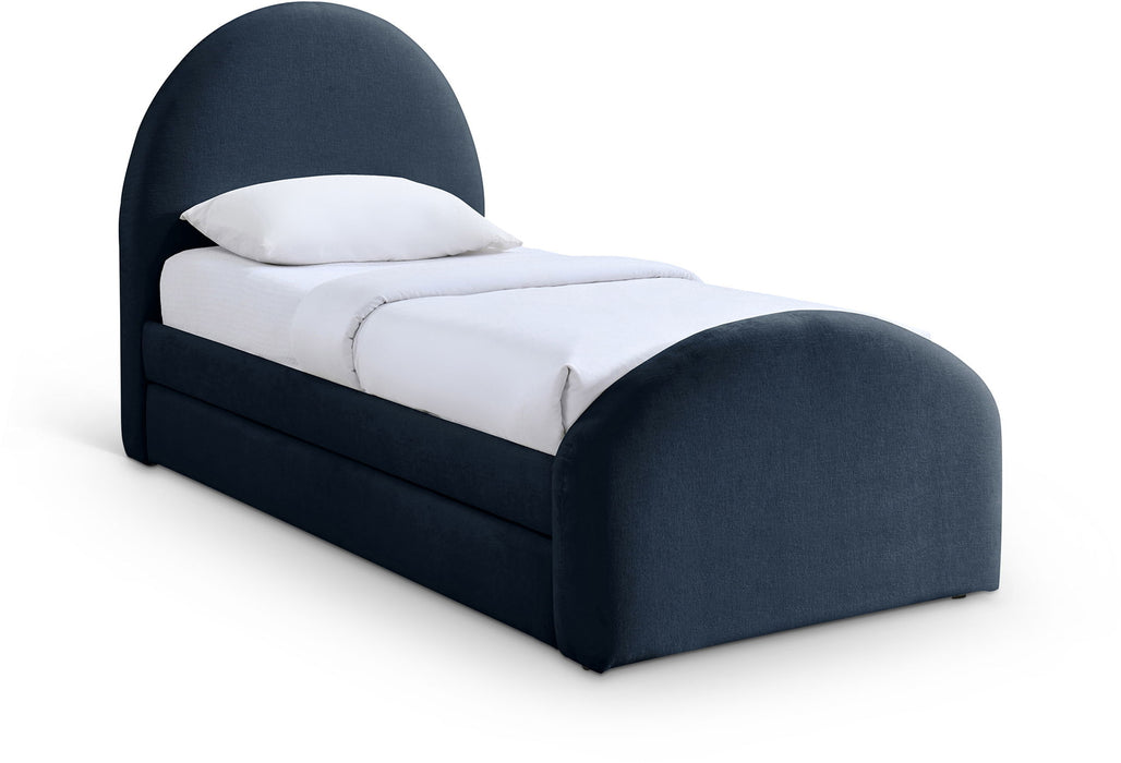 Andaz - Chenille Fabric Upholstered Trundle Bed