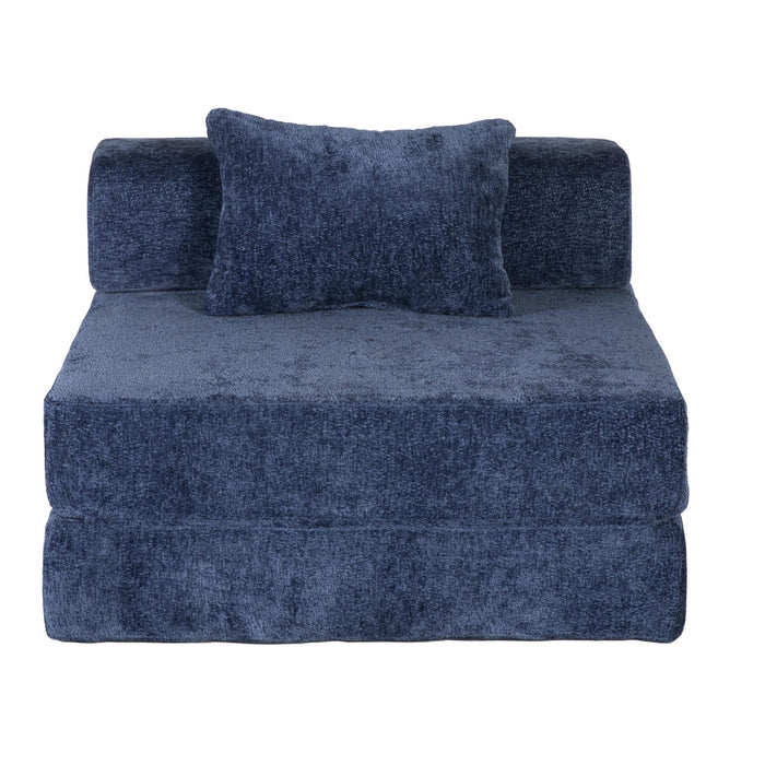 Convertible Floor Sofa Bed With Fixed Shape Frame For Living Room