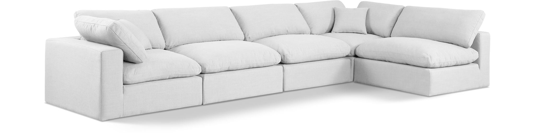 Comfy - 5 Piece Linen Modular Sectional