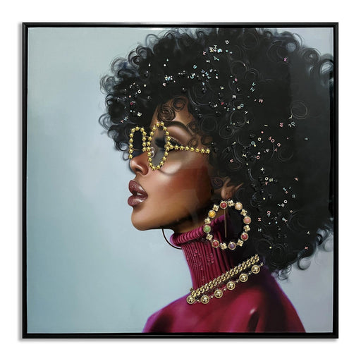 Glamour Muse - 25" x 25" Framed Wall Art - Albert's Furniture (Wayne, MI)