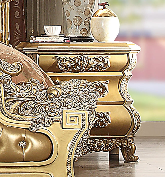 HD-8016 - Nightstand - Bright Gold