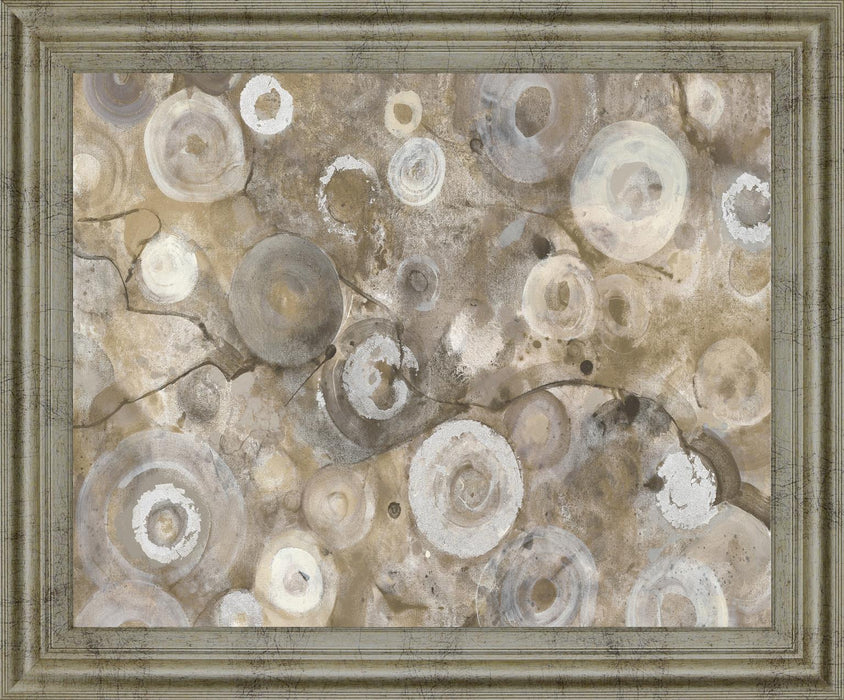 Mist Swirl Fusion - 28" x 34" Framed Wall Art - Beige - Albert's Furniture (Wayne, MI)
