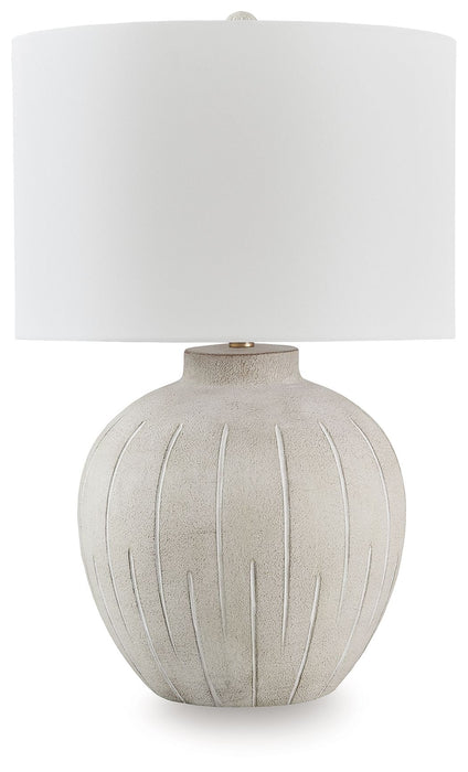 Calbert - Warm Gray - Poly Table Lamp