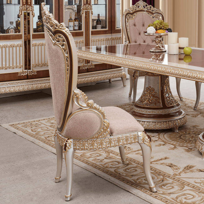 HD-9021 - Dining Chairs - Gold / Cherry / Pearl