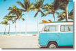 Surfside Palm Ride - 40" x 60" Framed Wall Art - Light Blue - Albert's Furniture (Wayne, MI)