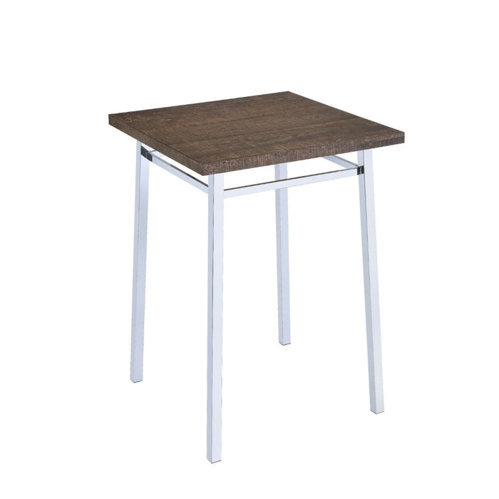 Nadie - Bar Table - Oak & Chrome