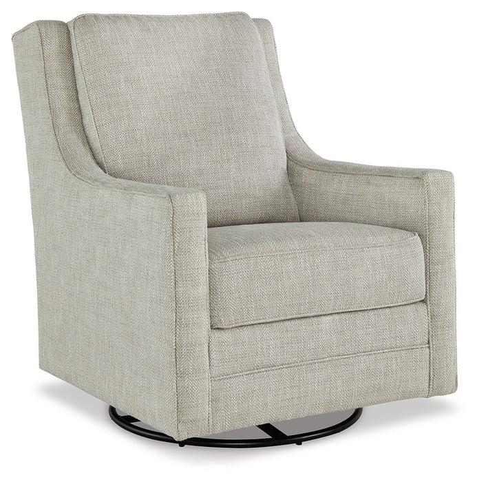 Kambria - Swivel Glider Accent Chair - Fog - Albert's Furniture (Wayne, MI)