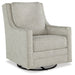 Kambria - Swivel Glider Accent Chair - Fog - Albert's Furniture (Wayne, MI)
