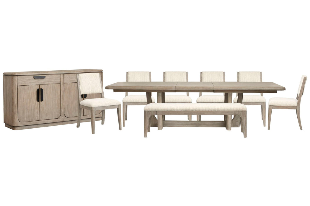 Braelyn - Extendable Trestle Dining Table Set