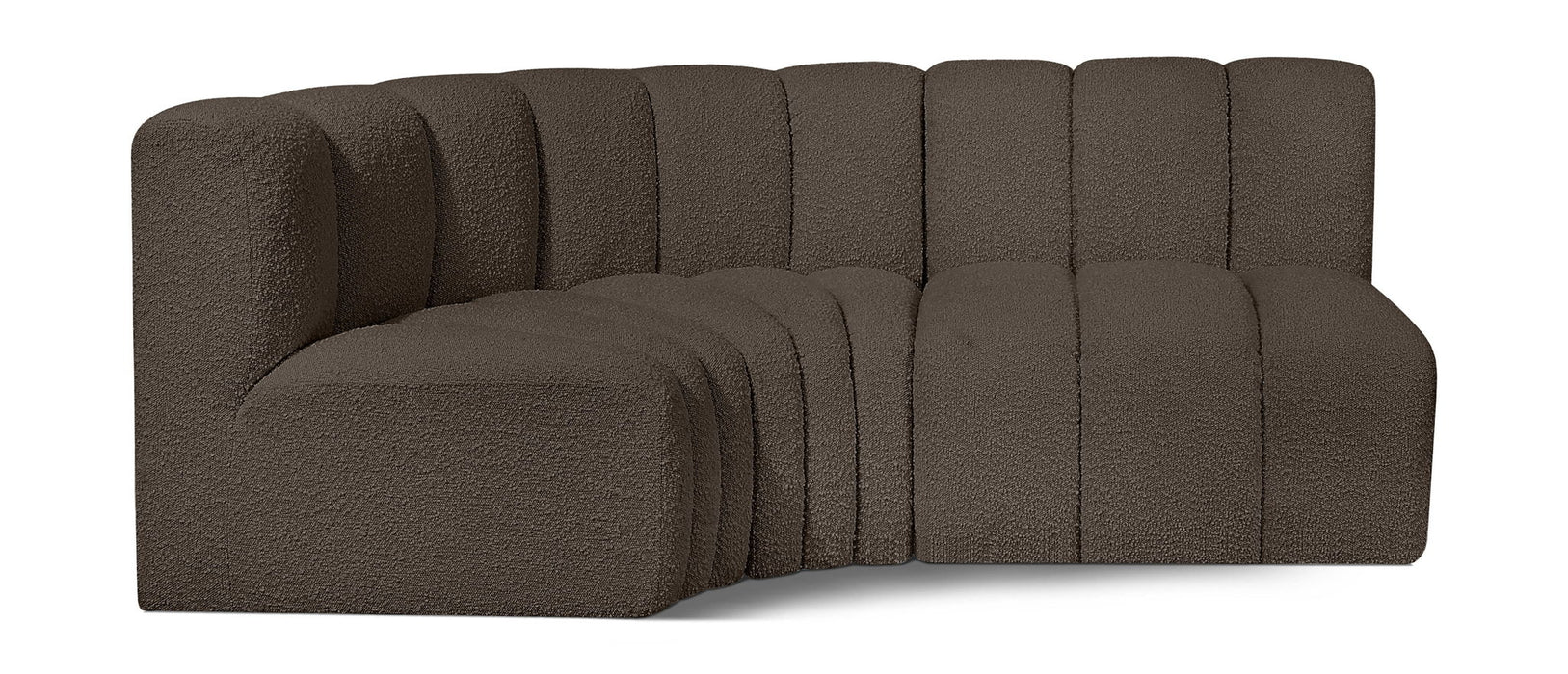 Arc - Boucle Fabric 3 Piece Sofa