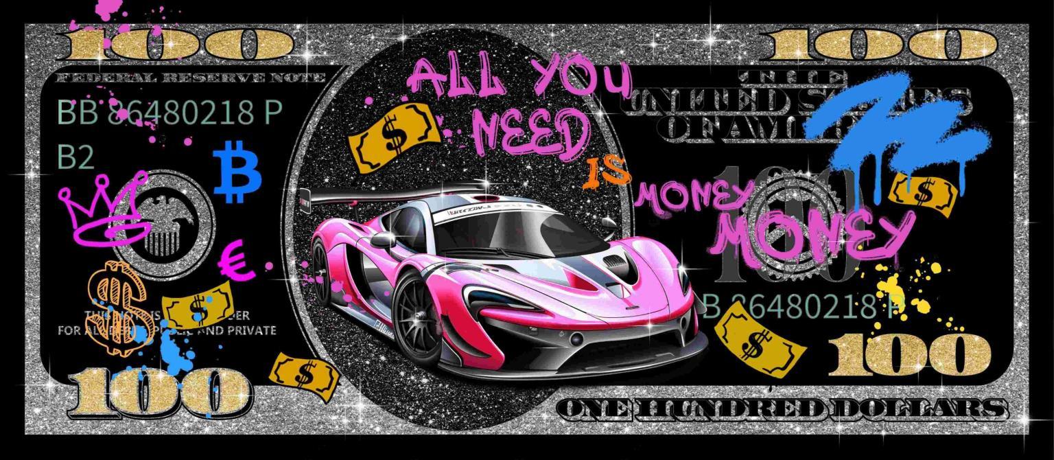 Glitzy Racer Dream - 28" x 63" Framed Wall Art - Albert's Furniture (Wayne, MI)