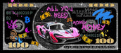 Glitzy Racer Dream - 28" x 63" Framed Wall Art - Albert's Furniture (Wayne, MI)