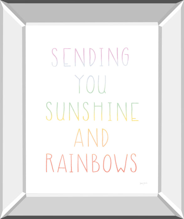 Lets Chase Rainbows VI By Jenaya Jackson - Mirror Framed Print Wall Art - White