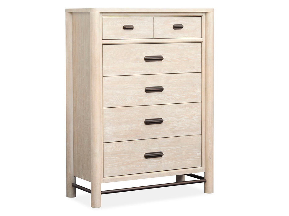 Sunset Cove - Drawer Chest With Metal Stretchers - Sanibel Brown