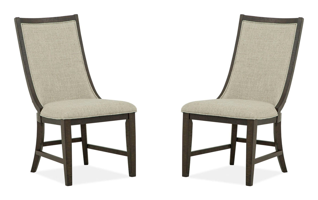 Westley Falls - Upholstered Host Side Chair (Set of 2) - Dark Brown