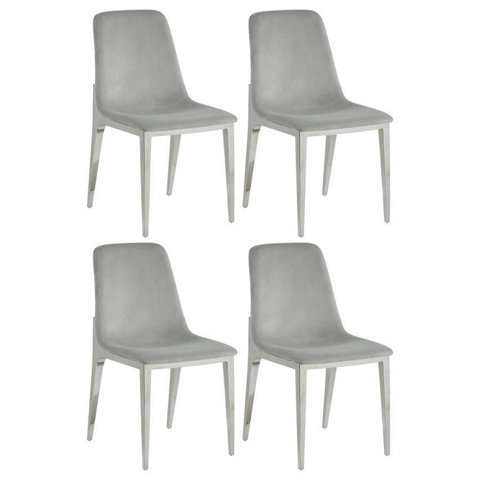 Irene - Upholstered Dining Side Chair (Set of 4) - Light Gray