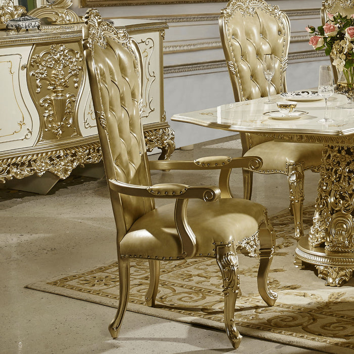 HD-1812 - Arm Chair - Champagne Gold / Pearl