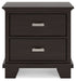 Covetown - Two Drawer Night Stand - Dark Brown - Albert's Furniture (Wayne, MI)