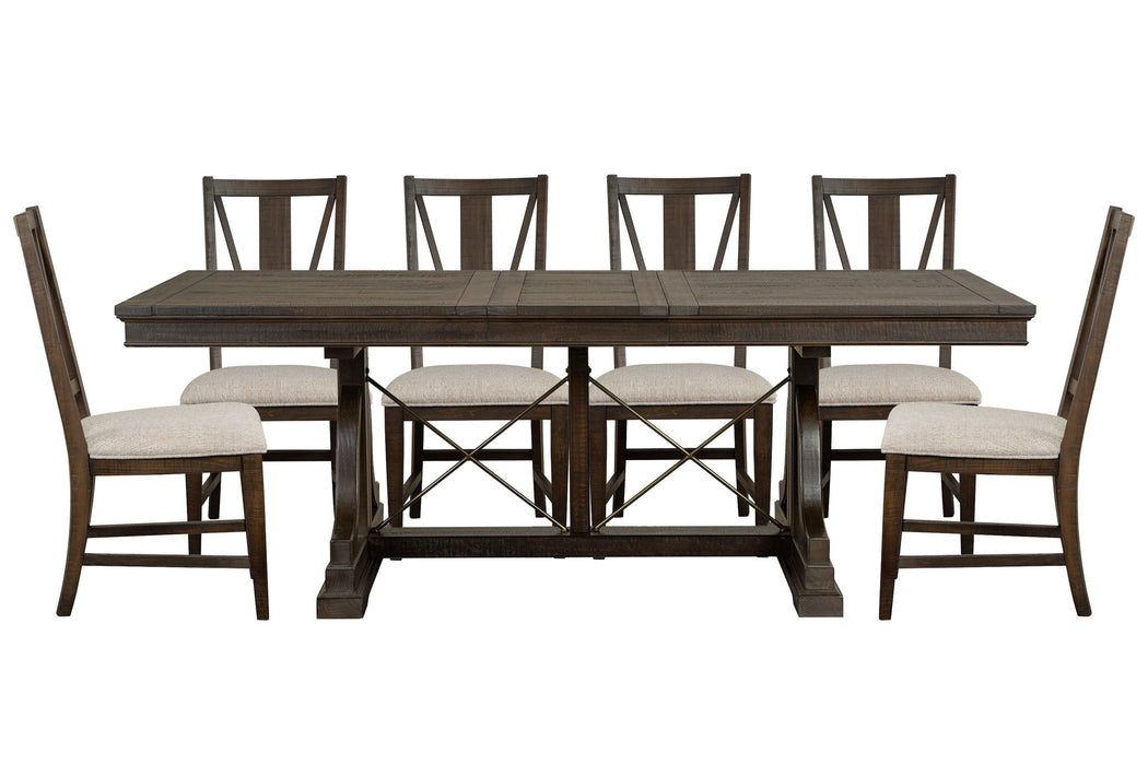 Westley Falls - Extendable Trestle Dining Table Set