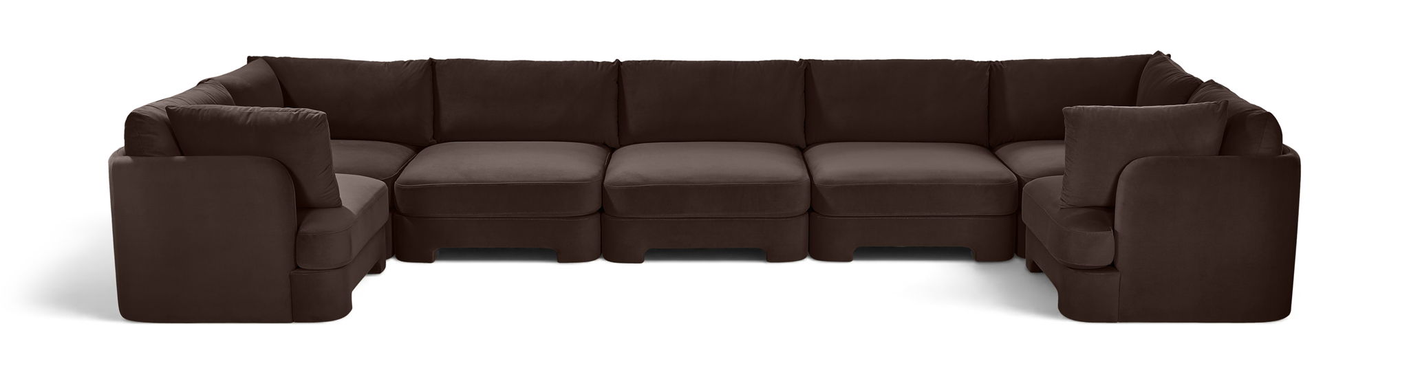 Hammond - Velvet Performance Fabric Upholstered 7 Piece U-Shaped Sectional