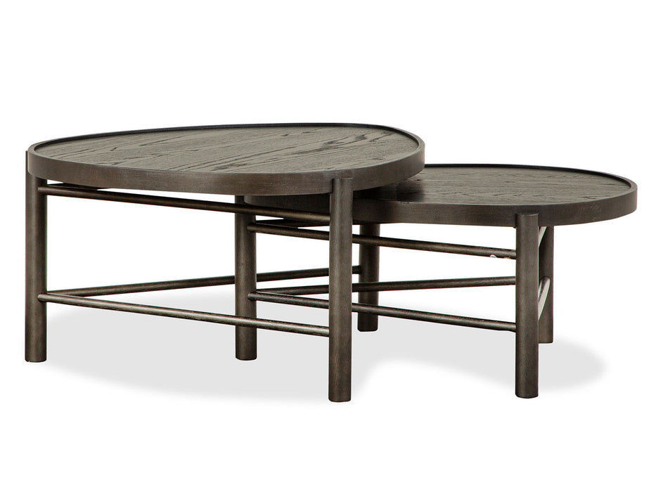 Hadleigh - Shaped Nesting Cocktail Table - Coffee Bean - Albert's Furniture (Wayne, MI)