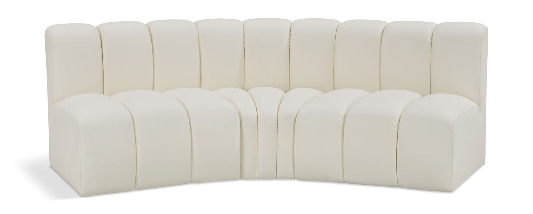 Arc - Faux Leather 3 Piece Modular Corner Sofa