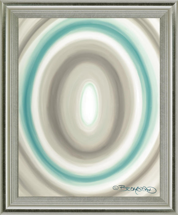 Aqua Ripple - 28" x 34" Framed Wall Art - Light Blue
