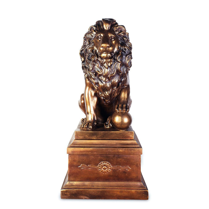 HD-71159 - Lion With Right Ball - Bronze