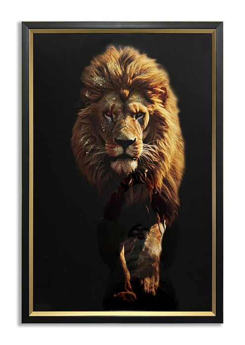 Majestic Mane - 24" x 36" Framed Wall Art - Brown - Albert's Furniture (Wayne, MI)