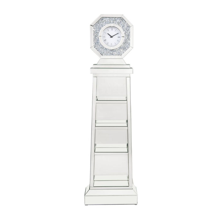 Noralie - Grandfather Clock - Mirrored & Faux Diamonds - 63"