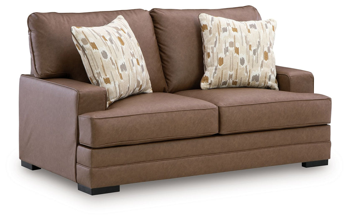 VillaCourt - Loveseat - Caramel - Albert's Furniture (Wayne, MI)