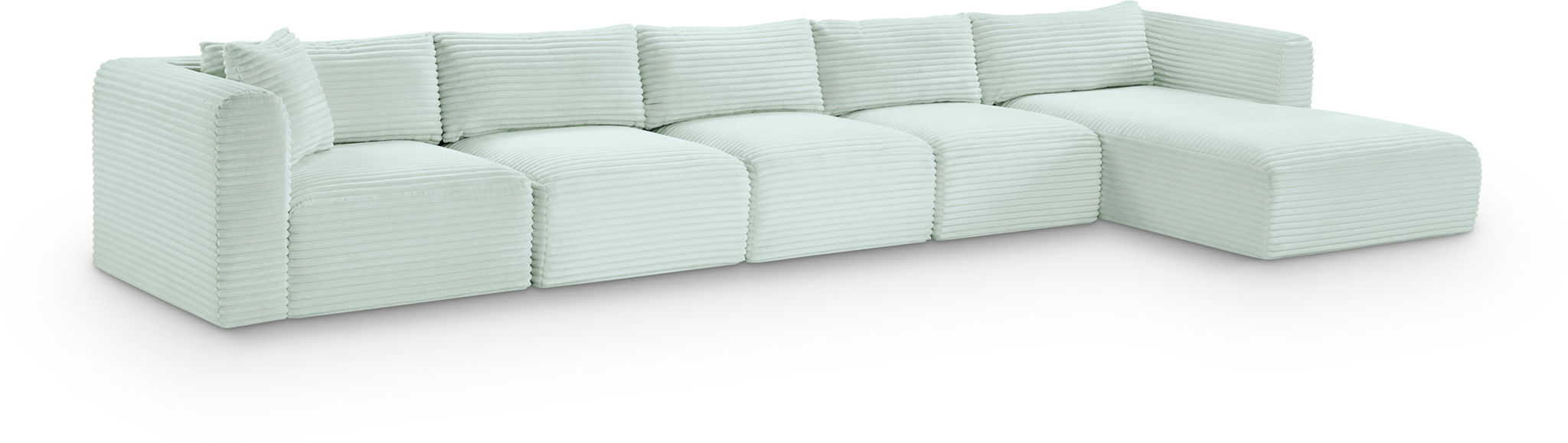 Shaggy - 5 Piece Modular Sectional With Chaise