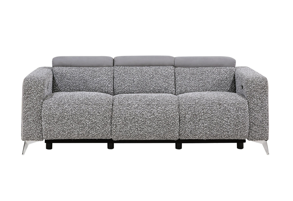 U8521 - 36 Power Reclining Sofa - Taupe / Dark Gray