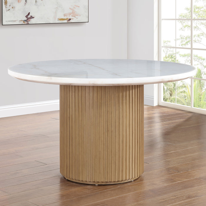 Colvin - Round Dining Table With Marble Top